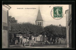 CPA Chuelles, La Place De L`Église  - Autres & Non Classés