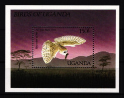 Uganda Block 73 Postfrisch Eulen #JH163 - Uganda (1962-...)