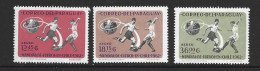 Paraguay Soccer World Cup Chile 1962 Airmail Set Of 3 MNH - Nuovi