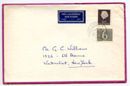 Netherlands 1962 Mourning Cover & Card; Rotterdam To Watervliet, New York; 20c. Queen Juliana & 6c. Numeral - Lettres & Documents