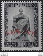 1949 Trieste A Giuseppe Mazzini MNH Sassone N. 47 - Unclassified