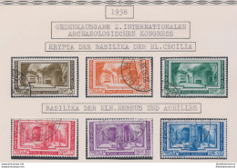 1938 Vaticano,  Serie "4 Congresso Internazionale Di Archeologia Cristiana" N 55 - FDC