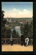 AK Rochlitz, Blick Von Der Bastei Auf Dem Promenadenwege Auf Schloss Und Ort  - Rochlitz