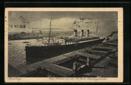 AK Hamburg, Passagierschiff Cap Polonio An Der St. Pauli-Landungsbrücke  - Steamers