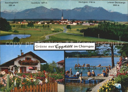72213950 Eggstaett Oberbayern Mit Hochfelln Und Hochgern Blumenschmuck Strandbad - Autres & Non Classés