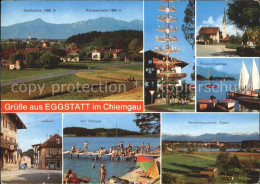 72213948 Eggstaett Oberbayern Mit Hochplatte Und Kampenwand Maibaum Frauenchiems - Autres & Non Classés