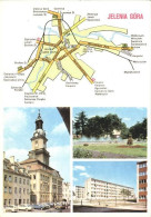 72213898 Jelenia Gora Rathaus Wohnblocks Lageplan Jelenia Gora - Poland