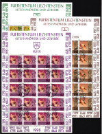 Liechtenstein 1180-1182 Gestempelt Kleinbogensatz Mit Ersttagsstempel #II606 - Altri & Non Classificati