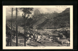 Cartolina St. Ulrich, Ortsansicht Aus Der Vogelschau Mit Feldern Und Bergen  - Autres & Non Classés