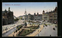 AK Frankfurt A. M., Strassenbahn Am Bahnhofsplatz  - Tramways