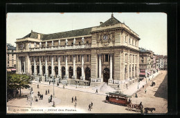 AK Genève, Hotel Des Postes, Strassenbahn  - Tramways