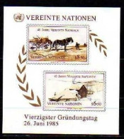 UNO WIEN BLOCK 2 POSTFRISCH(MINT) 40 JAHRE VEREINTE NATIONEN 1985 PFERD - Horses