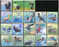 Japan Used Stamps Birds Full Set Of 18v - Autres & Non Classés
