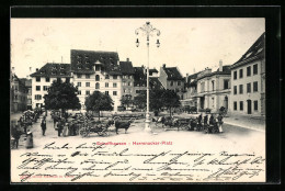 AK Schaffhausen, Herrenacker-Platz Mit Ochsenkarren  - Other & Unclassified