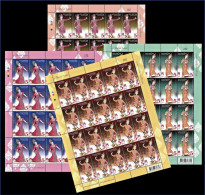 THAILAND 2011 NATIONAL STAMP EXHIBITION THAIPEX 2011 FOLK DANCE GLITTER INK USED TO MAKE SPECIAL EFFECT SHEETLET MS MNH - Thaïlande