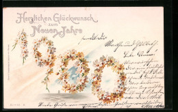 AK Jahreszahl 1900 Aus Blumen  - Other & Unclassified