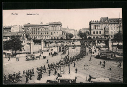 AK Berlin-Kreuzberg, Hallesches Tor Mit Strassenbahn  - Kreuzberg