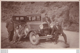 AUTOMOBILE - CARTE PHOTO - VOITURE  FIAT Type 522 L - PLAQUE D IMMARTRICULATION 50043 - AVEC PERSONNAGES - 3 SCANS - Turismo