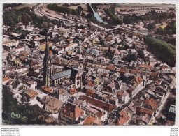 L6-52) JOINVILLE (HAUTE MARNE)VUE AERIENNE SUR L' EGLISE NOTRE DAME - EN 1956 -  ( 2 SCANS ) - Joinville