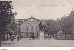 L5-81) GAILLAC (TARN) PLACE DE LA MAIRIE ET STATUE DU GENERAL D ' HAUTPOUL.  - ( 2 SCANS ) - Gaillac