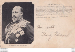 L4- TO MY PEOPLE - HIS MAJESTY KING EDWARD VII  - ( 2 SCANS ) - Royal Families