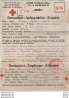 TTRE MESSAGE COMITE INTERNATIONAL DE LA CROIX ROUGE GENEVE 16 MARS 1944 - DELEGATION DE VICHY - BERGERAC - (2 SCANS) - Red Cross