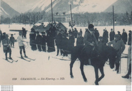 L18-74) CHAMONIX - SKI - KJOERING - ANIMATION - SKIEURS CHEVAL - ( 2 SCANS ) - Chamonix-Mont-Blanc