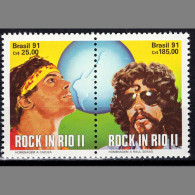 TT0755 Brazilian 1991 Rock Star Line Tickets 2V MNH - Ongebruikt