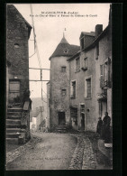 CPA St-Gaultier, Rue Du Cheval-Blanc Et Ruines Du Chateau De Condé  - Le Blanc