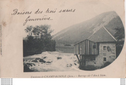 L2-39) ENVIRONS DE CHAMPAGNOLE (JURA) BARRAGE SUR L ' AIN A SIAM - EN  1901 - ( 2 SCANS ) - Champagnole