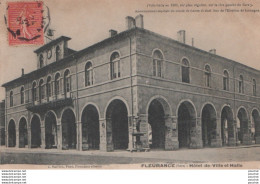 L6-32) FLEURANCE (GERS) HOTEL DE VILLE ET HALLE - EN 1907   - Fleurance