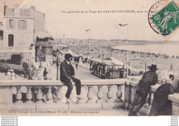 L18-85) LES SABLES D'OLONNE. CPA . VUE GENERALE DE LA PLAGE PRISE DU PALAIS DE JUSTICE - ANIMEE - EN 1911 - Sables D'Olonne