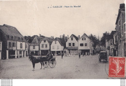 L20-64) GARLIN - PLACE DU MARCHE - ANIMEE - HABITANTS - CARRIOLLE AVEC CHEVAL -  EN 1915 - Autres & Non Classés