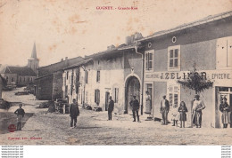 54) GOGNEY (MEURTHE ET MOSELLE) GRANDE RUE - ANIMEE - BOULANGERIE - EPICERIE - HABITANTS - EN 1909 - ( 2 SCANS ) - Autres & Non Classés