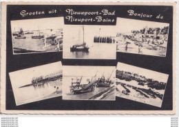 L22- GROETEN UIT  NIEUWPOORT  - BAD - BONJOUR DE  NIEUPORT - BAINS  - MULTIVUES - EN 1963 - ( 2 SCANS ) - Nieuwpoort