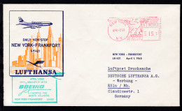 Lufthansa Erstflugbrief New York-Frankfurt 1.4.1960 - Autres & Non Classés