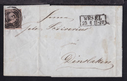 König Friedrich Wilhelm IV 3 Sgr.  Auf Brief Mit Nummernstempel 1617 Und R2 - Other & Unclassified