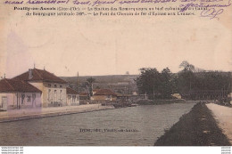 21) POUILLY EN AUXOIS - LA STATION DES REMORQUEURS AU BIEF CULMINANT DU CANAL DE BOURGOGNE ETC... EN 1907 - ( 2 SCANS ) - Other & Unclassified