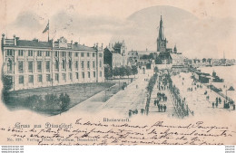 L6- GRUSS AUS DUSSELDORF - RHEINBRUCKE - EN 1901 -  ( 2 SCANS ) - Duesseldorf