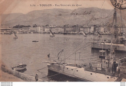 L8-83) TOULON - VUE GENERALE DU QUAI - EN 1903 - ( 2 SCANS ) - Toulon