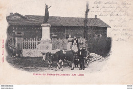 07-01) ARS - AIN - STATUE DE SAINTE PHILOMENE - ANIMEE - BOEUFS - PAYSANS - HABITANTS -  ( 2 SCANS ) - Ars-sur-Formans