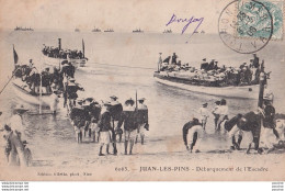 L13-06) JUAN LES PINS - DEBARQUEMENT DE L ' ESCADRE - EDIT. GILETTA , NICE - EN  1906 - Juan-les-Pins