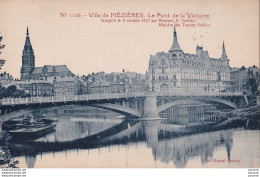 08) VILLE DE MEZIERES  - LE PONT DE LA VICTOIRE - INAUGURE LE 9 OCTOBRE PAR MR. TARDIEU MINISTRE DES...ETC - ( 2 SCANS ) - Charleville