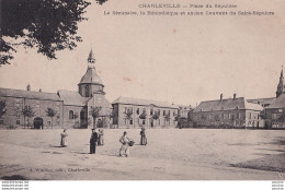 08) CHARLEVILLE - PLACE SEPULCRE , LE SEMINAIRE  , LA BIBLIOTHEQUE ET ANCIEN COUVENT DU SAINT SEPULCRE - ( 2 SCANS ) - Charleville