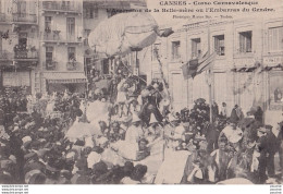 06) CANNES - CORSO CARNAVALESQUE - L ' ASCENTION DE LA BELLE MERE OU L ' EMBARRAS DU GENDRE - EN 1909 - 2 SCANS - Cannes