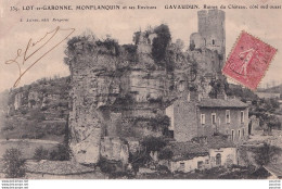  L23-47) MONFLANQUIN ET SES ENVIRONS - GAVAUDUN - RUINES DU CHATEAU - COTE SUD OUEST  - Monflanquin