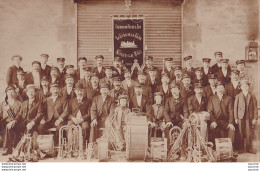  93) NOISY LE SEC - CARTE PHOTO - LA LYRE DE LA GARE 1906 - CHEMIN DE FER DE L ' EST - FANFARE - 3 SCANS - Noisy Le Sec