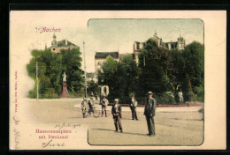 AK Aachen, Hansemannplatz Mit Denkmal  - Aken