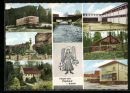 AK Dallau I. Baden, Sanatorium, Schulhaus, Denkmal  - Baden-Baden