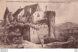 M11-71) COUCHES LES MINES - CHATEAU DE MARGUERITE DE BOURGOGNE D'APRES UNE ANCIENNE GRAVURE - ( 2 SCANS ) - Other & Unclassified